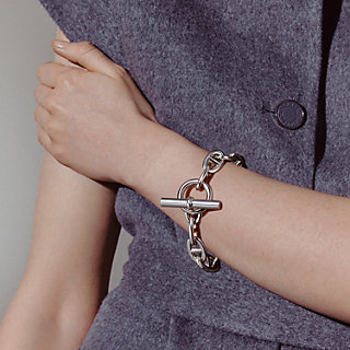 Pulseira Chaîne d'ancre, modelo extragrande - Prata | Hermès Brasil